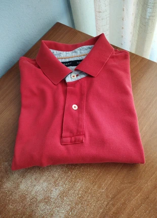 Polo Tommy Hilfiger rojo L – original, marque: Tommy Hilfiger, état: Très bon état, taille: L, 23,00 €, 24,85 € Protection acheteurs incluse