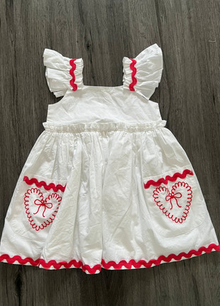 Lola White Ric Rac Pocket Dress, brand: Angel & Rocket, condition: New without tags, size: 9-12 months / 74 cm, £12.00, £13.26 includes Buyer Protection