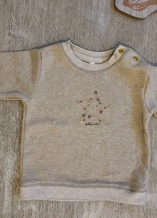 Pull beige étoile pailletée bébé fille, brand: Zeeman, condition: Good, size: 6-9 months / 68 cm, €3.00, €3.85 includes Buyer Protection
