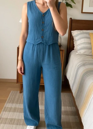 Combinaison sans manches bleu, condition: Very good, size: S / 36 / 8, €29.00, €31.15 includes Buyer Protection