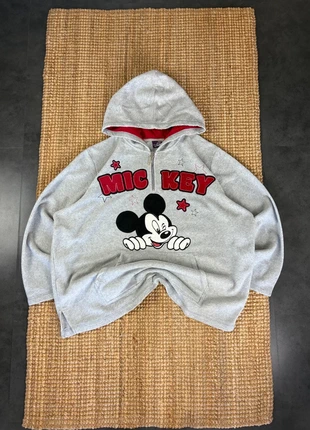 Sweat à Capuche ¼ Zip Polaire Patch Mickey Mouse Disney Vintage Oversize Taille XL, brand: Disney, condition: Very good, size: XL, €20.00, €21.70 includes Buyer Protection Pro