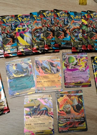 Lot 15 boosters Pokémon Mega-entwicklung Allemand ouverts reconditionnés avec 5 hits en photos, marke: Pokémon, zustand: Sehr gut, 39,00 €, 41,65 € inklusive Vinted-Käuferschutz