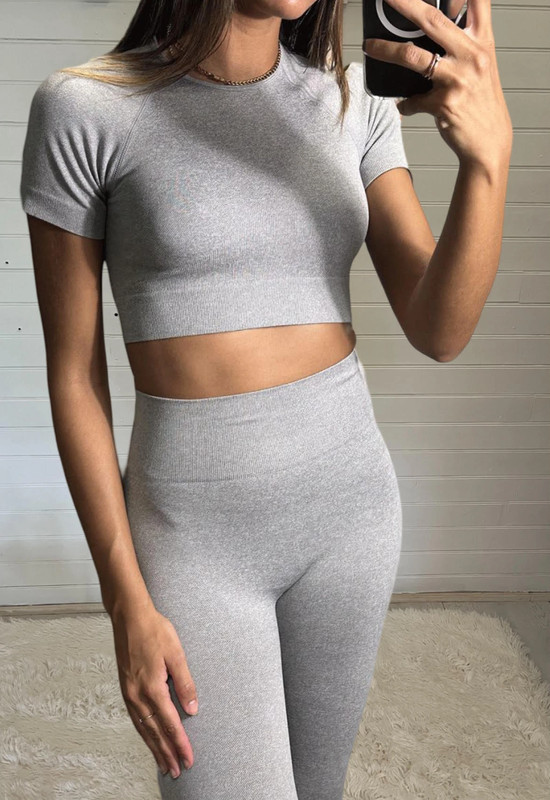 ensemble legging gris 2