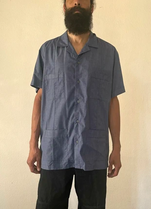 Vintage guayabera blue shirt, marca: Vintage Dressing, estado: Muito bom, tamanho: XXL, €40.00, €42.70 inclui Proteção do Comprador