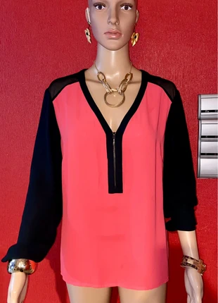 Blouse fluide bicolore, marca: Rhapsodie, estado: Muy bueno, tamaño: XL / 42 / 14, 15,00 €, 16,45 € Protección al comprador incluida