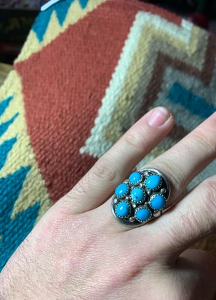 Bague turquoise argent navajo ancienne vintage southwest western, brand: Navajo, condition: Very good, size: 18.1 mm Ø, €99.00, €104.65 includes Buyer Protection Pro
