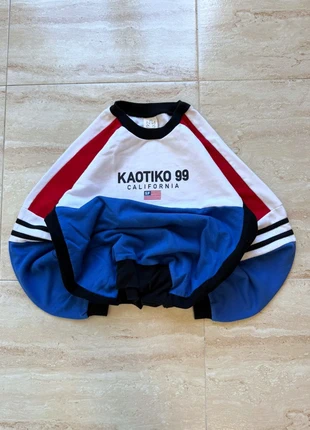 Vintage Kaotiko 99 California Colorblock Sweatshirt Red Blue White 90s Style Size XS, merk: Vintage Dressing, staat: Heel goed, maat: XS, € 20,00, € 21,70 inclusief Kopersbescherming