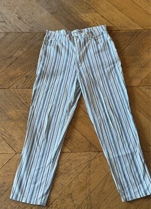 Pantalon droit à rayures taille haute Burton high waisted blue stripes straight pants trousers, marque: Burton, état: Très bon état, taille: M / 38 / 10, 7,00 €, 8,05 € Protection acheteurs incluse