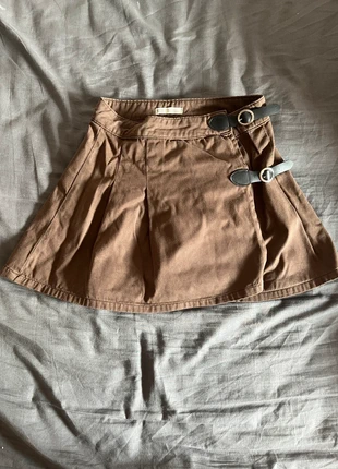 Jupe à boucles marron STR, marke: STR, zustand: Sehr gut, größe: XS / 34 / 6, 5,00 €, 5,95 € inklusive Vinted-Käuferschutz