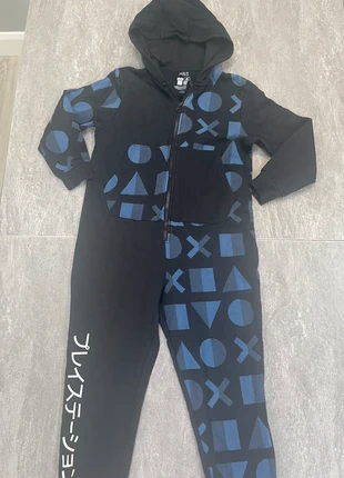PlayStation Gamer Onesie | M&S Black & Blue Jumpsuit (8-9 Yrs), brand: Marks & Spencer, condition: Very good, size: 8 years / 128 cm, €8.99, €10.14 includes Buyer Protection
