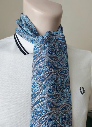 Skinny Blue Paisley Cotton Mod Scarf 💙, brand: The Sole Room Presents, condition: New with tags, £9.95, £11.15 includes Buyer Protection