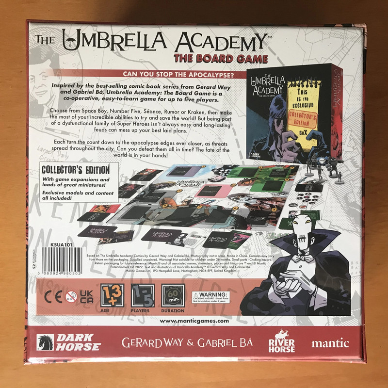 Umbrella Academy: The Board Game Collector's Edition Kickstarter Gamefound Gioco da tavolo Nuovo New 2