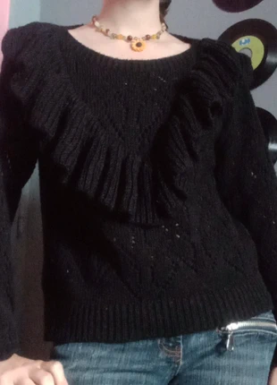 •●Pull Noir en laine●•, brand: Boohoo, condition: Very good, size: S / 36 / 8, €8.00, €9.10 includes Buyer Protection