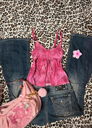 y2k pink floral camisole top, marque: COQUETTE, état: Très bon état, taille: XS / 34 / 6, 25,00 €, 26,95 € Protection acheteurs incluse