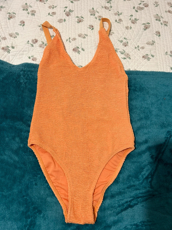 maillot de bain une pièce orange 1