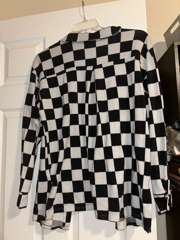 Black/White Checkered Flannel 2