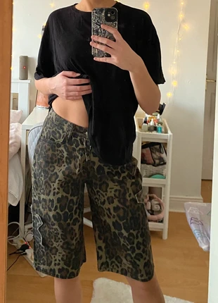 Leopard Print Denim Jorts, brand: Shein, condition: New without tags, size: M / 38 / 10, €5.00, €5.95 includes Buyer Protection