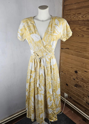Robe marielle sezane imprimé feuillage ocre en lin Taille XS, brand: Sézane, condizioni: Ottime, taglia: XS / IT 38 / EU 34, €87.00, €92.05 include la Protezione acquisti
