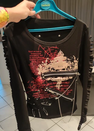 T-shirt gothique / punk, marca: sans marque, estado: Novo sem etiquetas, tamanho: M / 38 / 10, €18.00, €19.60 inclui Proteção do Comprador