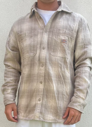 Chemise Dickies à carreaux beige – Taille M, style workwear, marke: Dickies, zustand: Sehr gut, größe: M, 35,00 €, 37,45 € inklusive Vinted-Käuferschutz