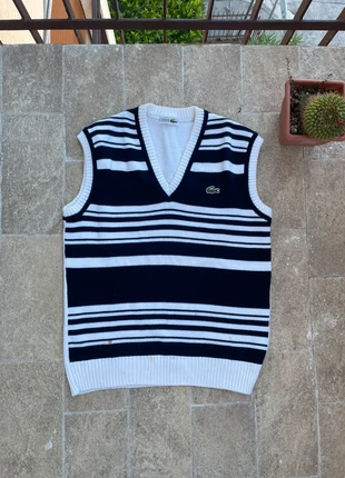 Maglioncino smanicato Lacoste Blu navy e bianco Taglia M, marque: Lacoste, état: Neuf sans étiquette, taille: M, 55,00 €, 58,45 € Protection acheteurs incluse