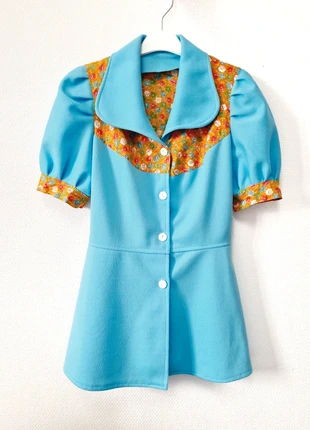 Chemise vintage 70's, marca: Top Vintage, estado: Muito bom, tamanho: XS / 34 / 6, €12.00, €13.30 inclui Proteção do Comprador