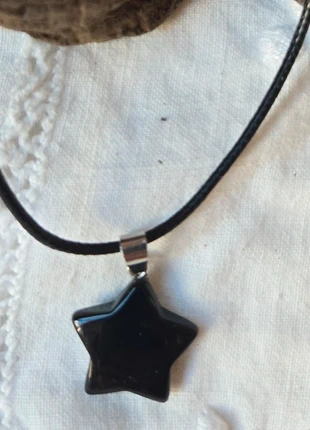 Collier étoile en obsidienne noire – pierre de protection, marca: Collier étoile en obsidienne noire – pierre de pro, estado: Muy bueno, 9,90 €, 11,10 € Protección al comprador incluida