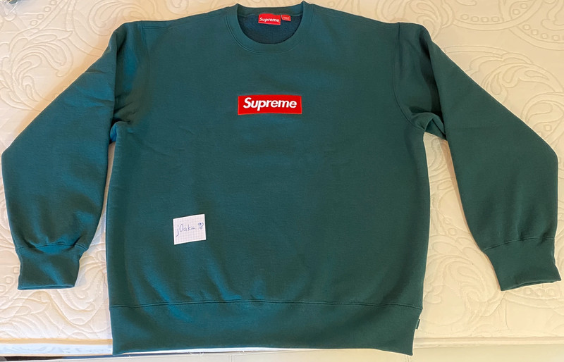 Sweat Neuf Supreme Box Logo Crewneck Vert Dark Pine FW22 L | Vinted