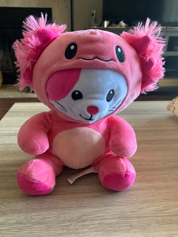 NWOT Peekaboo Toys Inc 9” Plush Cat Pink White 1