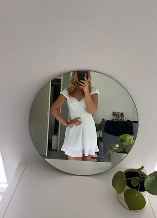 Wit jurkje, marca: NA-KD, estado: Muito bom, tamanho: L / 40 / 12, €12.50, €13.83 inclui Proteção do Comprador