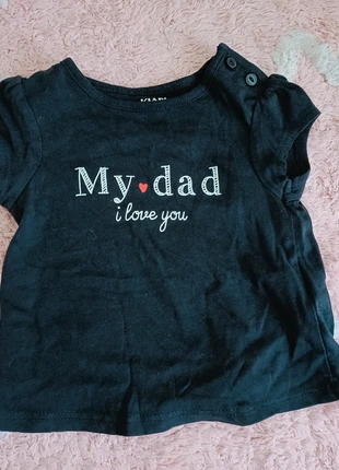 T-shirt "love dad", marca: Kiabi, estado: Nuevo sin etiquetas, tamaño: 3-6 meses / 62 cm, 2,50 €, 3,33 € Protección al comprador incluida