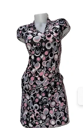 Robe fluide à manches courtes avec col chemise et imprimé, état: Neuf sans étiquette, taille: S / 36 / 8, 12,50 €, 13,83 € Protection acheteurs incluse