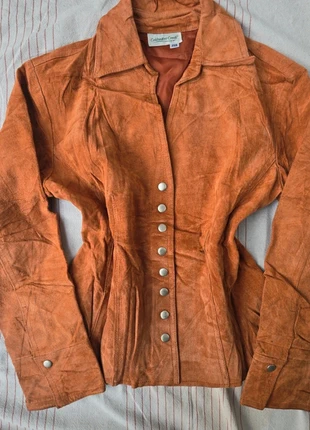 Y2K suede cropped jacket in burnt orange brown 🤎, brand: Vintage Dressing, condition: Very good, size: S / 8, £25.00, £26.95 includes Buyer Protection