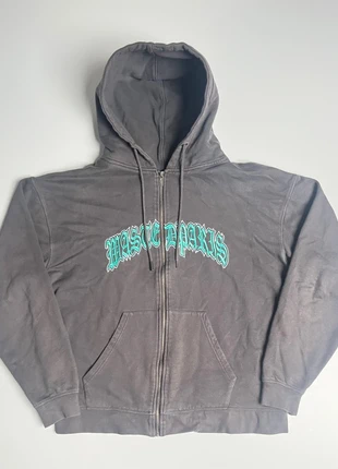 Veste zippée Wasted Paris grise streetwear taille M logo turquoise | Grey Wasted Paris zip hoodie, marque: Wasted Paris, état: Très bon état, taille: M, 58,00 €, 61,60 € Protection acheteurs incluse