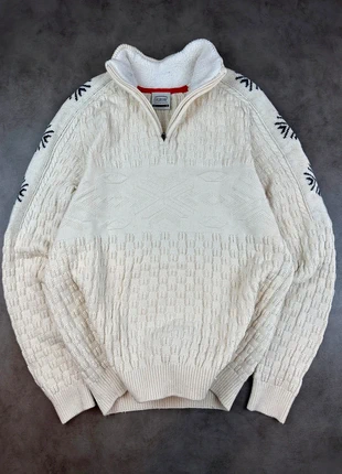 Pull 1/4 zip Oxbow torsadée / blanc / manche longues chaud coton - M, marque: Oxbow, état: Très bon état, taille: M, 50,00 €, 53,20 € Protection acheteurs incluse