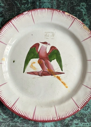 Assiette représentant l'aigle impérial de Napoléon Ier du XIXème siècle, état: Bon état, 15,00 €, 16,45 € Protection acheteurs incluse