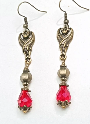 Boucles d'oreilles pendantes vampire rouge, marca: AucoudesAnges, estado: Muito bom, €10.00, €11.20 inclui Proteção do Comprador Pro