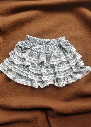 jupe gris 3 bleu blanc petites fleurs 4 volants dentelle Vintage années 80 France Français, marque: Vintage Girl, état: Très bon état, taille: 24-36 mois / 92 cm, 2,95 €, 3,80 € Protection acheteurs incluse