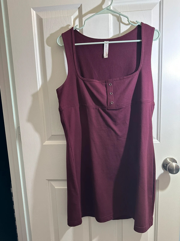 NWOT Daily Practice Anthropologie Sleeveless Square-Neck Mini Dress Size Large 1