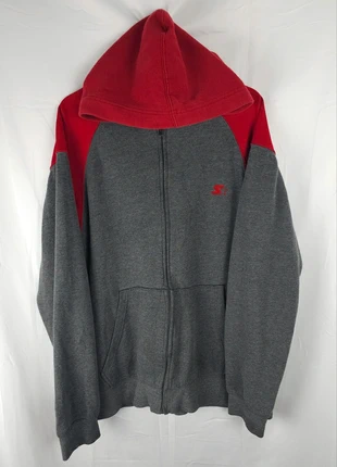 Starter Men's Full Zip Grey & Red Hoodie Size Medium, brand: Starter, condition: Very good, size: M, £9.00, £10.15 includes Buyer Protection