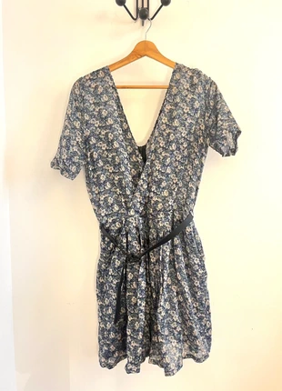 Robe bleue motif fleurs décolleté V - The Kooples, brand: The Kooples, condition: Very good, size: L / 40 / 12, €35.00, €37.45 includes Buyer Protection