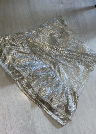 Jupe argentée brillante, merk: charlior, staat: Heel goed, maat: S / 36 / 8, € 2,75, € 3,59 inclusief Kopersbescherming