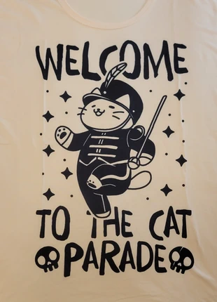 T Shirt parodique chat de groupe: My Chemical Romance "Welcome To The Cat Parade" Beige (Taille: M), marque: My Chemical Romance, état: Très bon état, taille: M / 38 / 10, 19,00 €, 20,65 € Protection acheteurs incluse