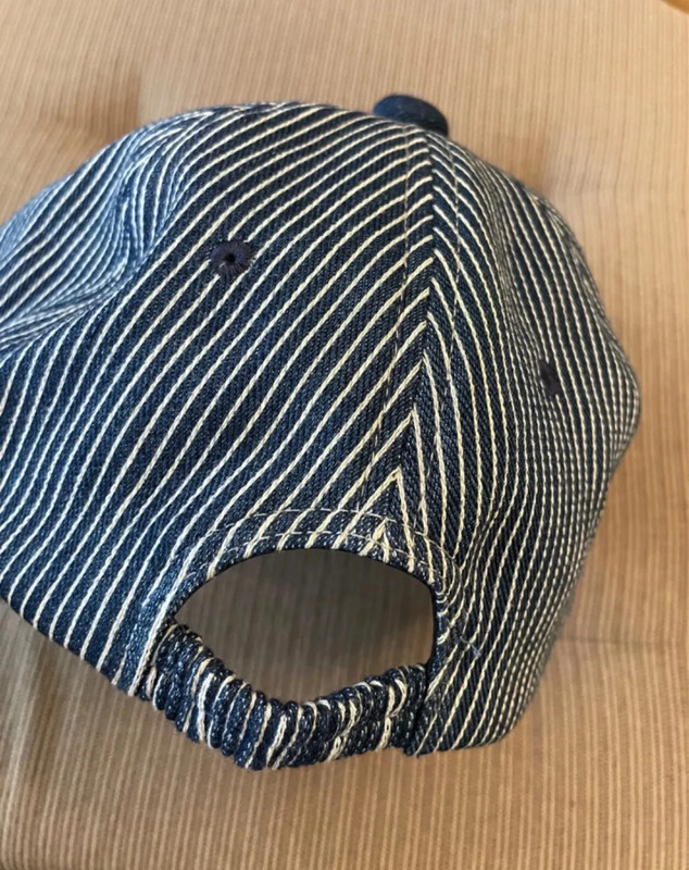 MUJI Kids Causal Hat Caps for School or Sports - Blue Striped 52cm  3