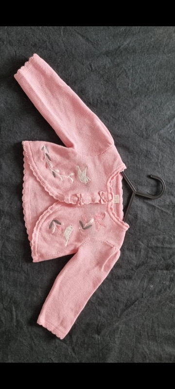 Gilet rose 2025 bebe fille