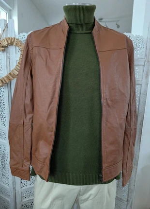 Perfecto homme en cuir marque Jacqs Leather taille M couleur Camel ref Alfonso, merk: jacqs leather, staat: Heel goed, maat: M / 38 / 10, € 49,99, € 53,19 inclusief Kopersbescherming Pro