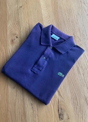 Polo Lacoste à manche longue uni / violet / taille 3, merk: Lacoste, staat: Heel goed, maat: S, € 14,30, € 15,72 inclusief Kopersbescherming Pro