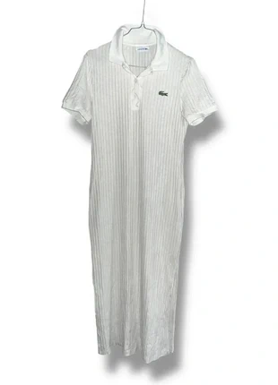 Robe polo Lacoste blanche longue classique - 42/L, marke: Lacoste, zustand: Sehr gut, größe: L / 40 / 12, 65,00 €, 68,95 € inklusive Vinted-Käuferschutz