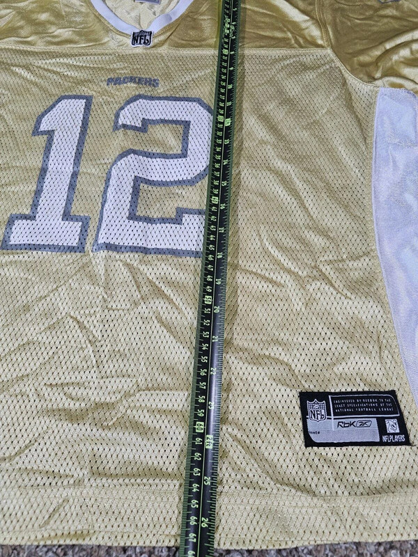 Aaron Rodgers #12 Nfl Reebok Rbk Jersey Gold Women'S 2xl 4