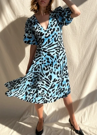 Robe midi imprimé animal bleu ICHI - Taille S - NEUVE avec étiquette, marca: ICHI, estado: Nuevo con etiquetas, tamaño: S / 36 / 8, 15,00 €, 16,45 € Protección al comprador incluida